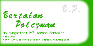 bertalan polczman business card